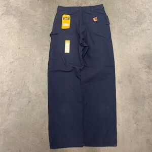 NWT navy blue carhartt carpenter wide‎ leg baggy workwear pants